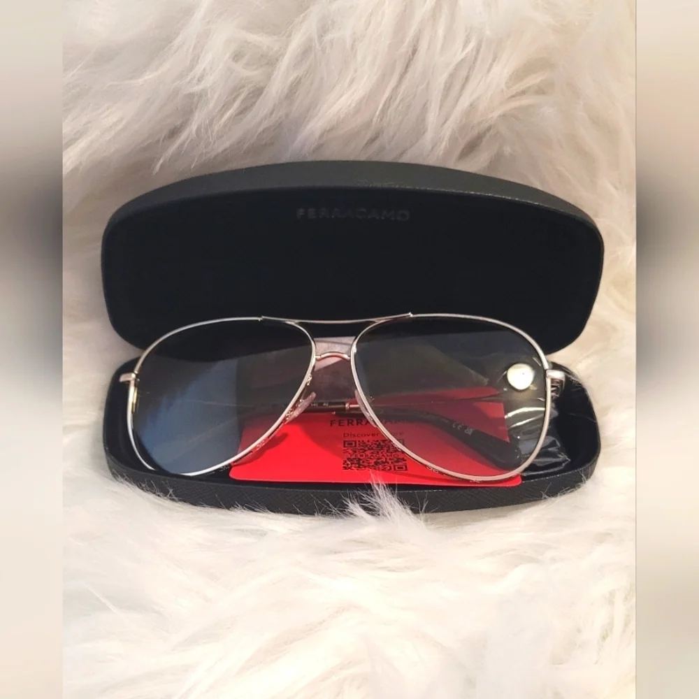 Ferragamo Black Sunglasses Case